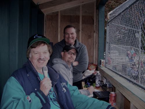 Makin' magic in the press box.