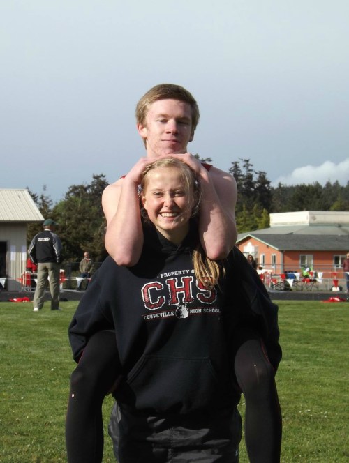 Jacob Smith, when he's not being carried around by Mckenzie Meyer, is actually pretty quick. (Deb Smith photo)