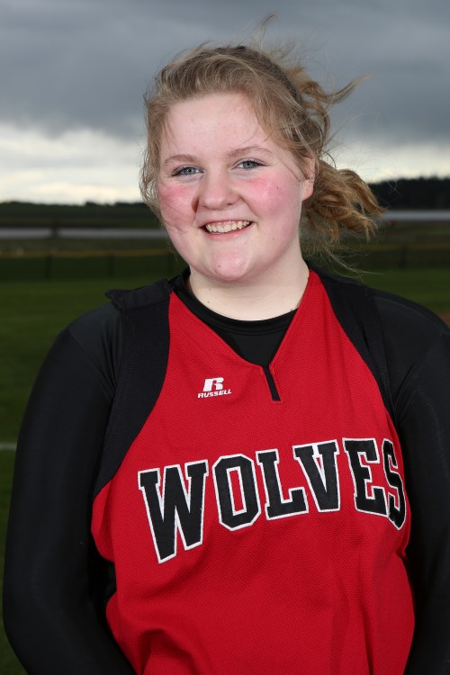 Nicole Lester made her varsity softball debut Thursday as the Wolves rolled to a big win. (John Fisken photo)