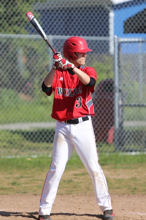 CJ Smith had one of the few hits for Coupeville Monday in a 3-0 loss. (Sylvia Hurlburt photo)
