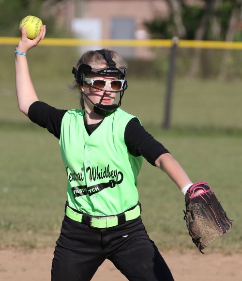 Emma Mathusek knocked in three runs Tuesday in a 13-10 win. (John Fisken photo)