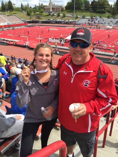 Wolf freshman Lindsey Roberts, roaring up the outside, 