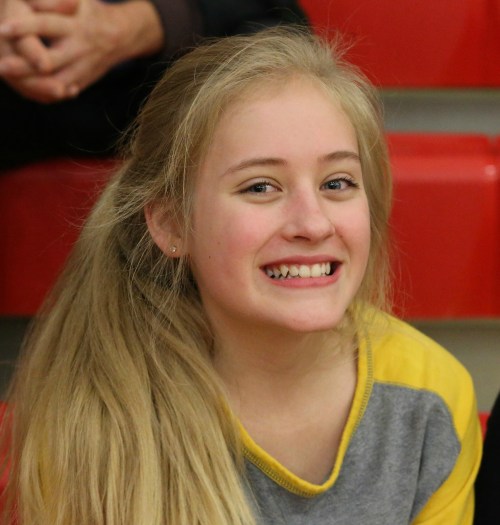 Emma Mathusek lashed four hits Tuesday to spark her little league softball squad. (John Fisken photo)