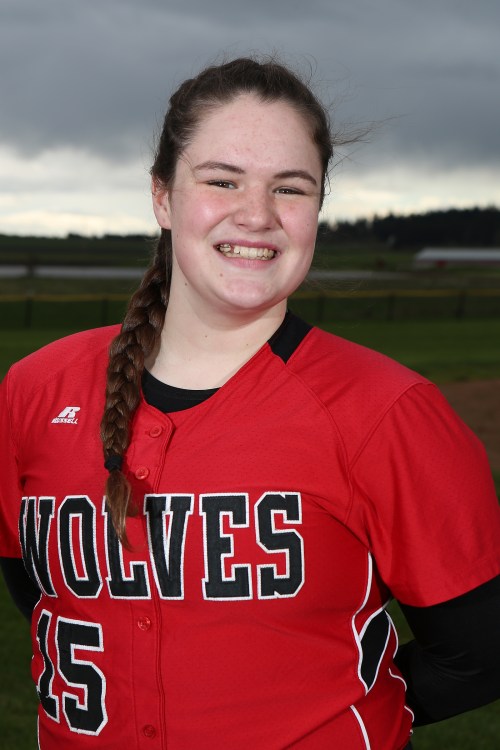Freshman Sarah Wright crunched two hits and was a rock on defense Friday in a district playoff loss. (John Fisken photos)