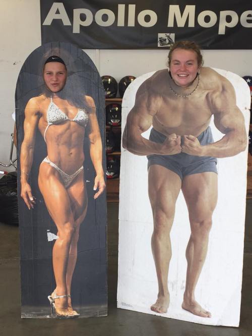 Roberts (left) and Kailey Kellner work on their beach bodies.