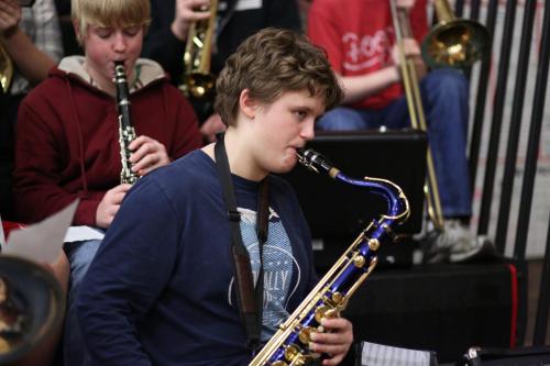 Playing with the Coupeville band.