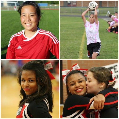 Birthday buddies Taichen Rose (top) and Gaby Halpin. (John Fisken photos)