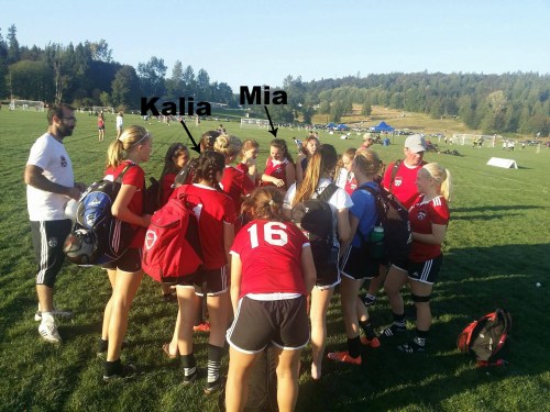 The Littlejohn sisters, hard at work during a three-day, four-game tourney.