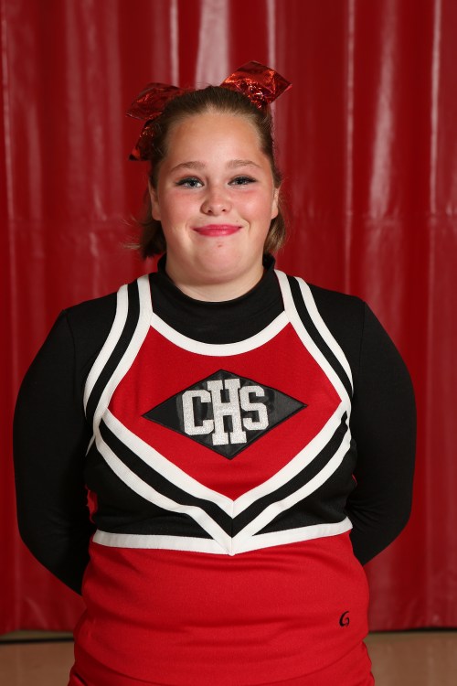 Wolf cheerleader Amber Benway. (John Fisken photo)