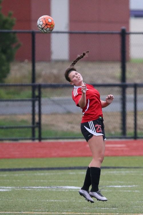 Mia Littlejohn, seen here in the season-opening jamboree, rattled home three more goals Saturday afternoon. (John Fisken photo)
