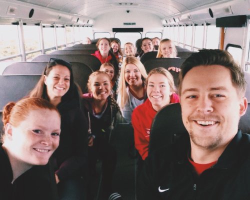 Coupeville High School spikers and coaches head off for a day of volleyball. (Cory Whitmore photo)