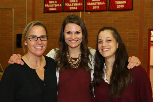 Ashley Herndon (right), seen last year with fellow coaches Heidi Wyman (left) and Breanne Smedley. (John Fisken photo)