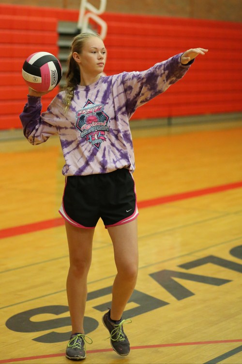 Chelsea Prescott, half of the Killer P's (with fellow big hitter Morgan Pease), had a big opening-day performance Wednesday. (John Fisken photo)