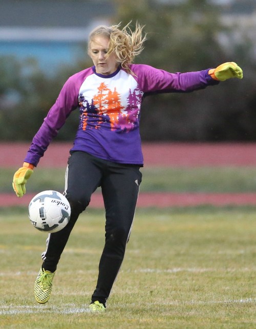 Wolf goalie Lauren Grove has 57 saves this season. (John Fisken photo)