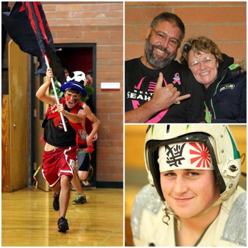 Steve and Elaina Kiel (top right) are joined by the Bad Boys of Spirit -- Kyle Bodamer (in helmet) and Brian Norris. (John Fisken photos)
