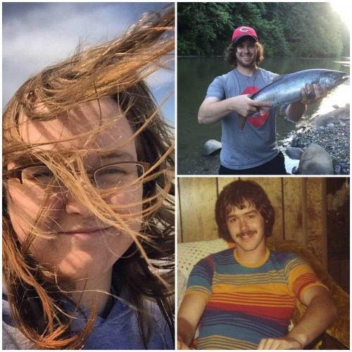 Hall o' Fame inductee Suzy Zustiak is joined by Zach Hauser (top) and a vintage Chuck Hardee.