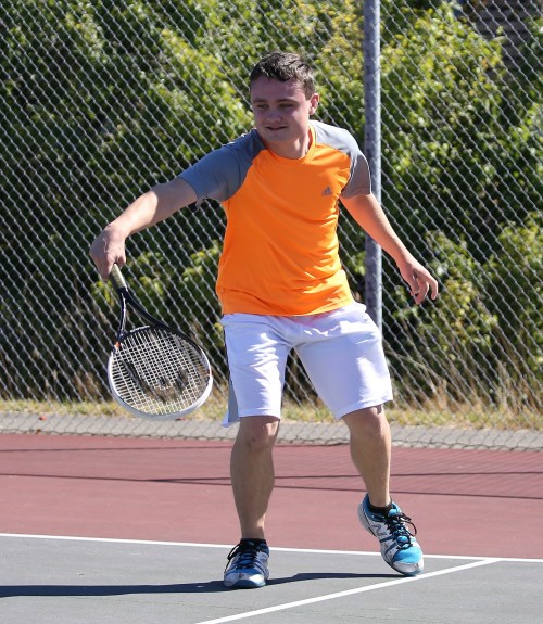 CHS net ace Grey Rische is leading a clothes drive to benefit those in need. (John Fisken photo)