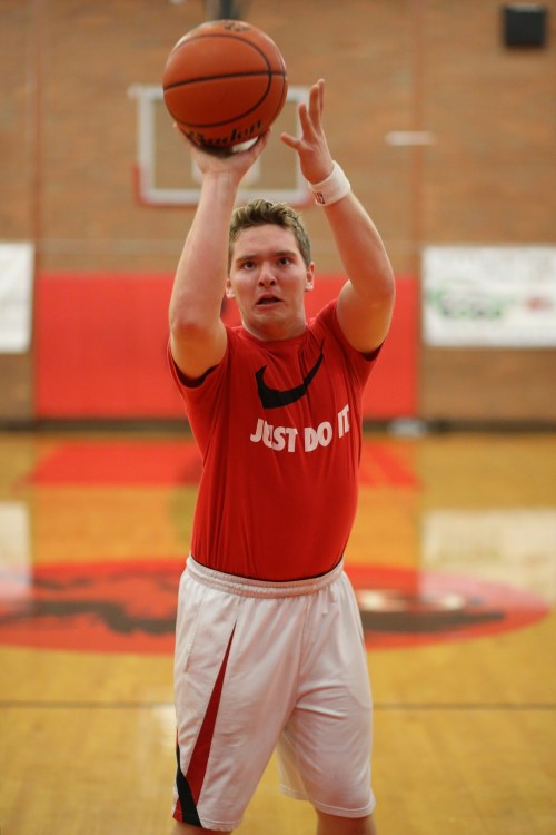 Gabe Wynn, seen here in a practice, notched a team-high 15 points Friday night. (John Fisken photo)