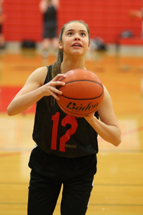 Maya Toomey-Stout scored 10 points, snagged nine boards and made off with seven steals in Tuesday night's win. (John Fisken photo)