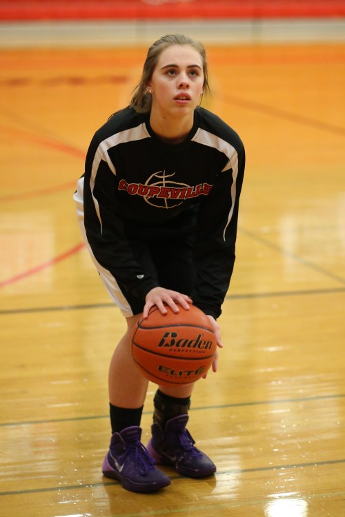 Kyla Briscoe has a season-high five points Tuesday, helping tip the Wolf girls over the top against Concrete. (John Fisken photo)