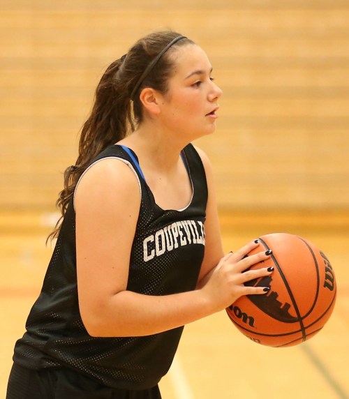 Mia Littlejohn, seen here during fall ball, had a team-high 13 Wednesday in Coupeville's win. (John Fisken photo)
