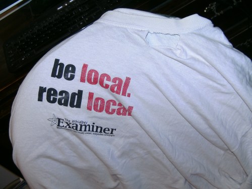 The Whidbey Examiner lasted 22 years, 17 with me as a freelancer. This shirt? Not as long. (David Svien photo)