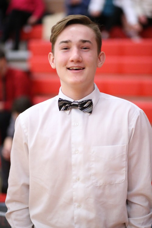 Ethan Spark works the runway.