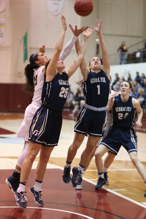 It's 3-on-1 and yet you know where that rebound is going -- right into Stone's hands.